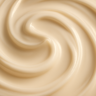 Close-up of creamy beige swirl texture
